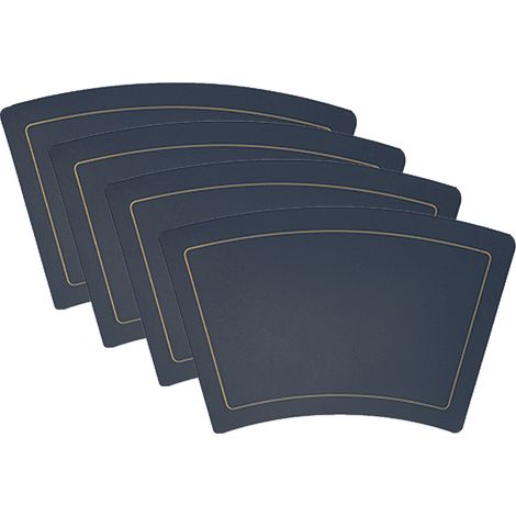 Lot de 4 sets de table triangulaires pour table ronde, en cuir PU imperméable et résistant aux taches, parfaits pour Noël. (1/5)