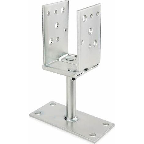 APFUZ - ANCRAGE POTEAU U LARGEUR RÉGLABLE, GALV. 71-131X110X10 (1/2)