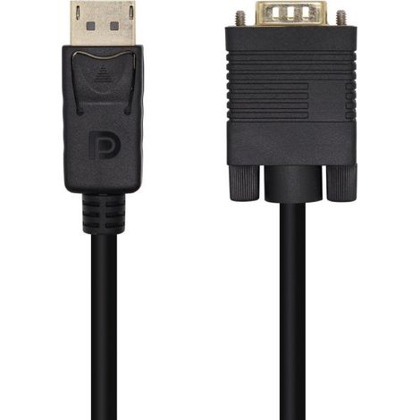 Cavo convertitore aisens a125-0462/ displayport maschio - vga maschio/ 3m/ nero