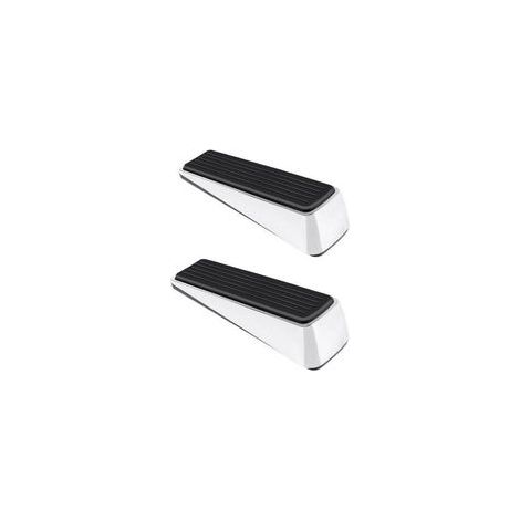 Lot de 2 butées d'angle de porte robustes, en alliage de zinc, en forme de gâteau, avec base en caoutchouc - Crezuo (1/4)