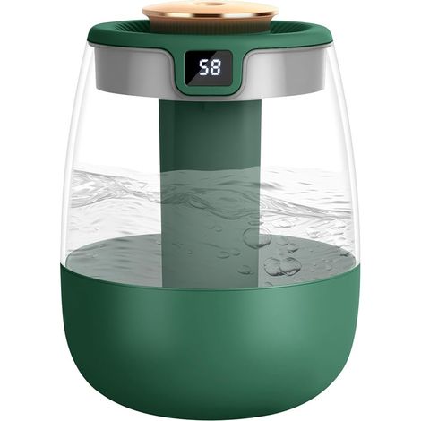 Humidificateur d'Air, 1.8L Humidificateur d'Air Chambre avec Affichage Intelligent de l'humidité, Ultra-silencieux 20dB, 20H d'Autonomie, Mini Humidificateur Plante avec Lumière LED, Arrêt Auto (1/4)