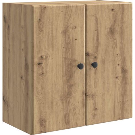 vidaXL Mobiletto a muro Rovere Artigianale 59 x 31 x 60 cm