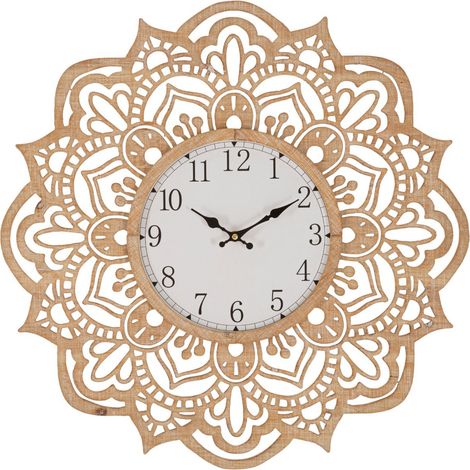 Ferretti Wanduhr Holzschnitt Braun 60 cm (1/5)