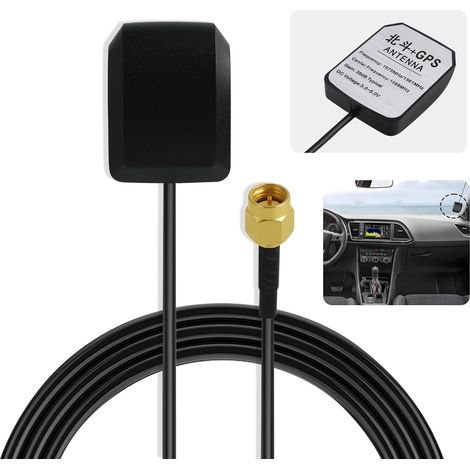 Antenne GPS Active - 1 Unité - Étanche - Connecteur SMA - Navigation Auto et Suivi Flotte - Câble 3m (1/5)