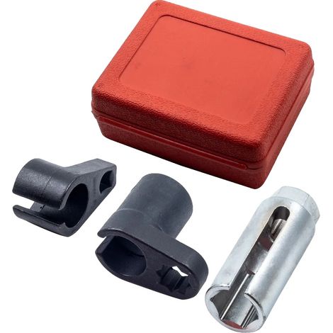 Juego de llaves para sensor de oxígeno, 1/2" x 7/8" x 50 mm de accionamiento, 3/8" x 7/8" x 30 mm de accionamiento, 1/2" x 7/8" x 80 mm de accionamiento, longitud del artículo 37 mm, peso del artículo (1/5)