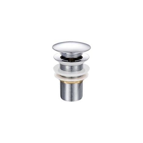 Desagüe de fregadero emergente, válvula de presión para fregadero, cromado, G 1-1/4", sin rebosadero (1/5)