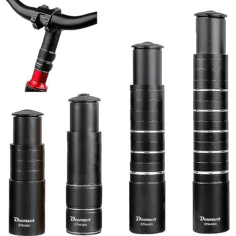 Adaptateur de potence de fourche de vélo rehaussant le guidon de VTT de 100 mm, pièce en alliage d'aluminium, compatible avec un diamètre de 28,6 mm. (1/5)