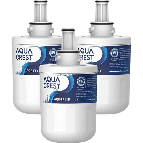 AQUA CREST AQF-FF11B Filtre à Eau,Remplacement pour Samsung® Aqua Pure Plus DA29-00003G, DA29-00003B, DA29-00003A, DA97-06317A, DA61-00159A, HAFCU1/XAA, HAFIN2/EXP, APP100, Forfait Peut Varier (3) (1/5)