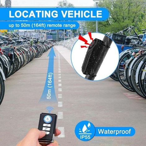 Alarme de vélo Moto avec Telecommande,Alarme Velo sans Fil Avec113 DB Super Bruyant,Sécurité Antivol Scooter Alarme Trotinette Electrique et étanche IP65 pour Capteur Vibrations Bagage Porte (1/5)