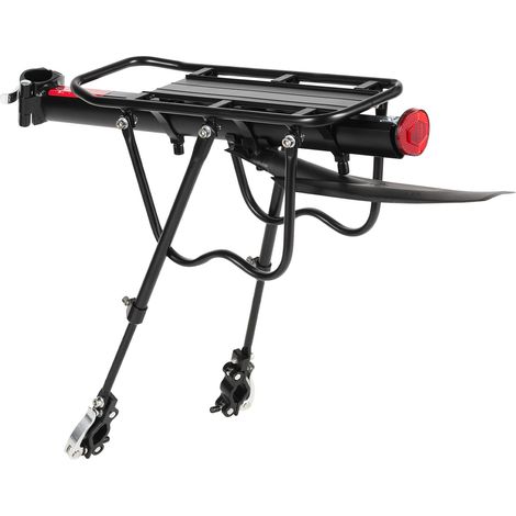 Wolketon Fahrrad Gepäckträger verstellbar mit Reflektor und Schutzblech, bis 50 kg belastbar, für 24-29 Zoll MTB, Alu