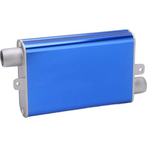 Silencieux d'échappement de chauffage de stationnement de 24 mm, silencieux de chauffage à passage direct en alliage d'aluminium, convient pour Eberspacher Airtronic D2 D4 D4S bleu. (1/5)