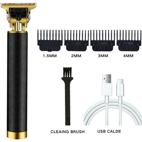 Tondeuse à cheveux sans fil, tondeuse électrique à lame en T, rasoir de précision pour barbe et cheveux, kit de coupe et de soin, lame ajustée à zéro, 1 pièce, usage professionnel et domestique (1/5)