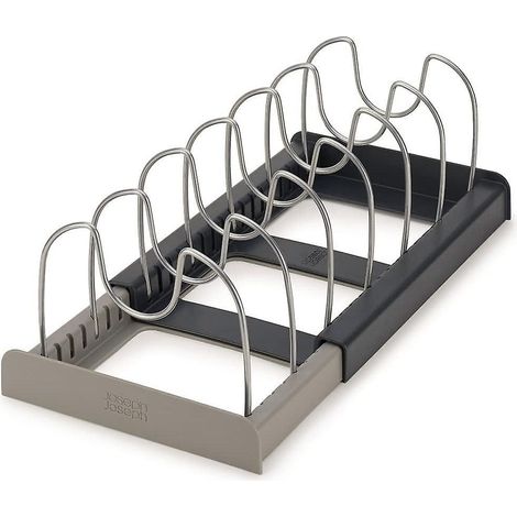 Organisateur de couvercles de casseroles, support pour couvercles de casseroles, étagère métallique pour ranger les ustensiles de cuisine, organisateur de rangement pour assiettes de cuisine (1/5)