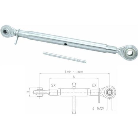 Terzo punto Basic cat. I M27x3 lunghezza 580-790mm (1/5)