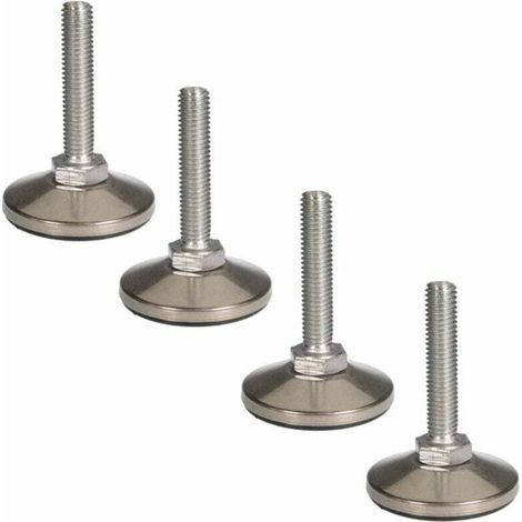4x Pied réglable ajustable M10 x 50 mm acier inox vérin vis réglage poussoir butée (1/5)