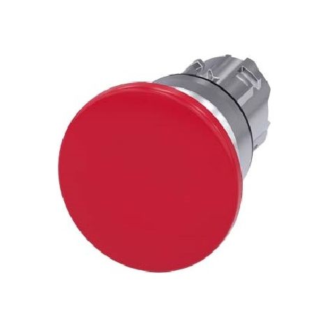 Pulsante A Fungo, 22 Mm, Rotondo, In Metallo, Lucido, Rosso, 40 Mm, Ad Impulso
