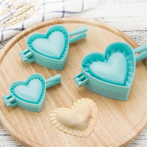 Moule à raviolis et dumplings (3 pièces) en forme de cœur de différentes tailles. Presse à pâte wonton. (1/3)
