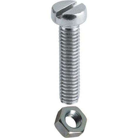 Blister 3 Schrauben mit Muttern 6x60mm Din 84
