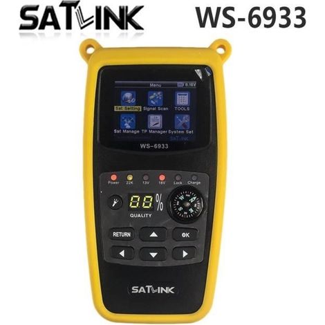 Satlink WS-6933 2,1-Zoll-LCD-Bildschirm DVB-S2 FTA C&KU-Band 6933 WS6933 Digitaler Satellitenfinder (1/4)