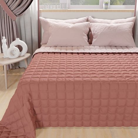 PETTI Artigiani Italiani - Trapuntino Matrimoniale Maxi, Copriletto Matrimoniale Maxi, Trapuntino Double Face, Trapunta Primaverile, Cipria, 100% Made in Italy (1/4)