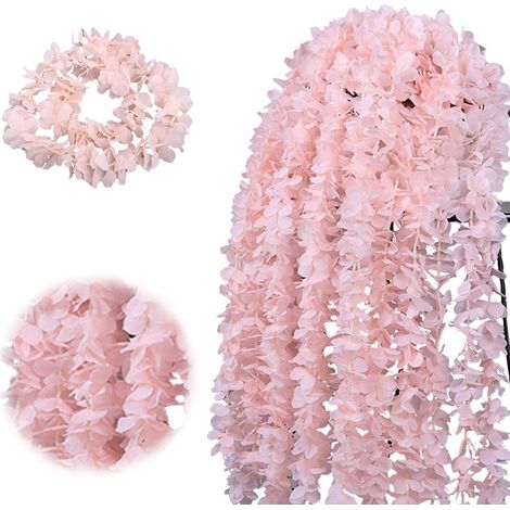 10 Pièces Artificielle Fleurs Faux Wisteria Vigne, Guirlande Fleurs Artificielles 100cm, Guirlande de Fleurs Artificielles pour Mariage, Décoration, Jardin, Maison (1/5)