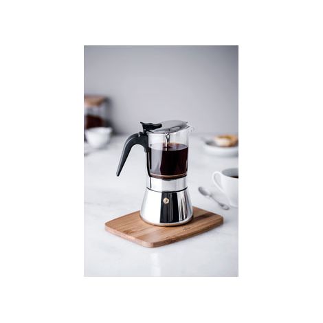 MACHINE À CAFÉ EN ACIER INOXYDABLE BOROSILICATE SIENA 4 CUPS - 62124
