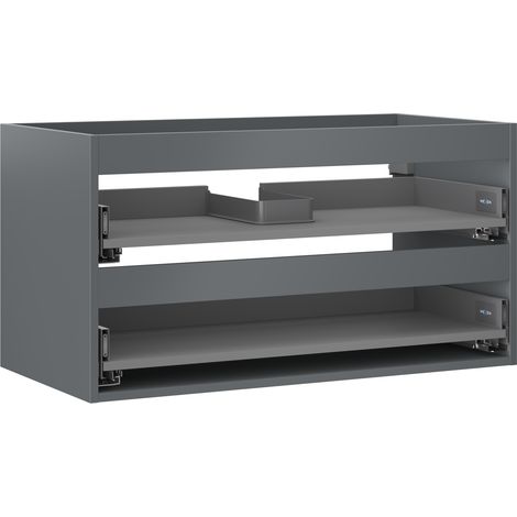 Mexen Box-A carcasa de armario para lavabo 90 cm, 2 cajones, grafito mate - 91AX0-0900-470-2-66 (1/5)