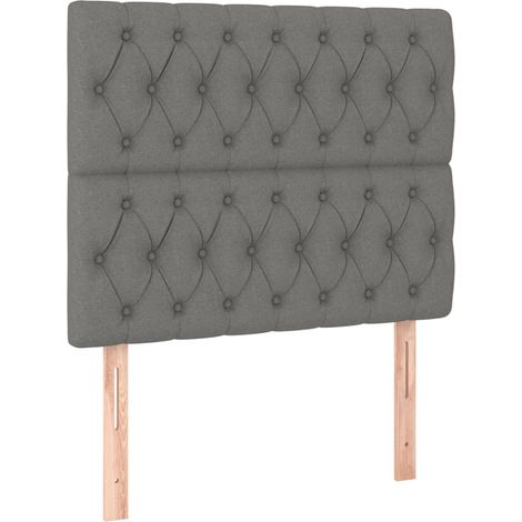 Maison Exclusive - Cabecero de cama gris oscuro 100x7x118/128 cm