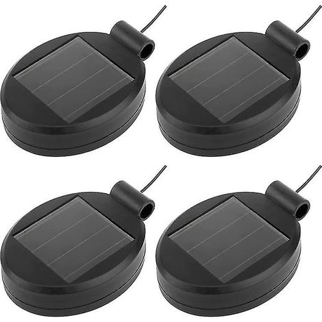 Solar LED Light Replacement Top Panel, Solar Panel Lantern Cover Light Bulb Accessory, 4 Pack (1/5)