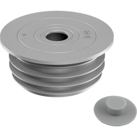 Joint de Tuyau de Machine à Laver, Bouchon Anti-Odeur pour Cuisine et Salle de Bain, Joint d'Étanchéité pour Tuyau de Vidange d'Eau, pour Tuyaux de 70-75MM Canalisations d'Évier Gris (L) (1/4)