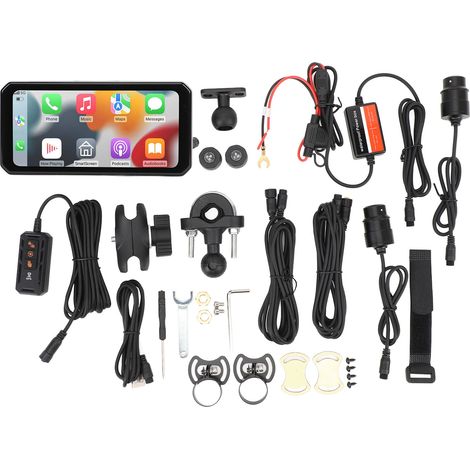 Caméra de tableau de bord pour moto, écran 6.25 pouces, 2K, enregistreur de conduite avant et arrière, Dashcam, étanche IP67, avec surveillance de la pression des pneus (1/5)