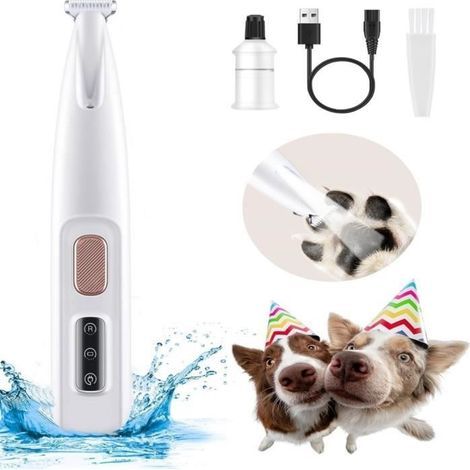 Tosatrice per cani, rasoio per cani e gatti, silenziosa, impermeabile e ricaricabile, taglia zampe per animali domestici con luce LED (1/4)