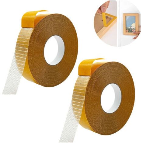 Ruban adhésif double face multifonctionnel pour tissu, ruban adhésif transparent pour vêtements, ruban adhésif double face pour tapis, très résistant, 1 pouce x 33 pieds (1/5)