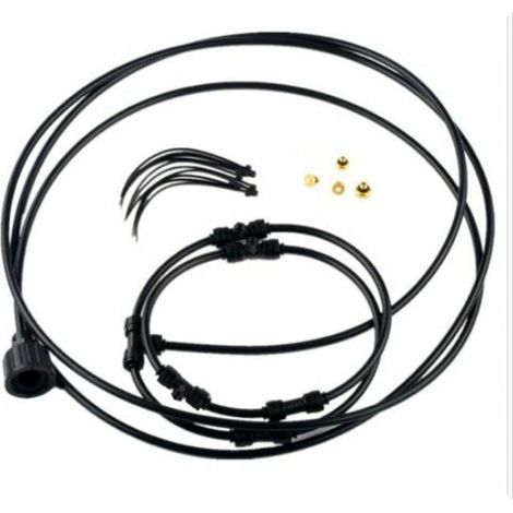 Kit de brumisation ventilateur extérieur, anneau refroidissement humidification pour maison patio restaurant, 16 pouces-KZQ (1/4)