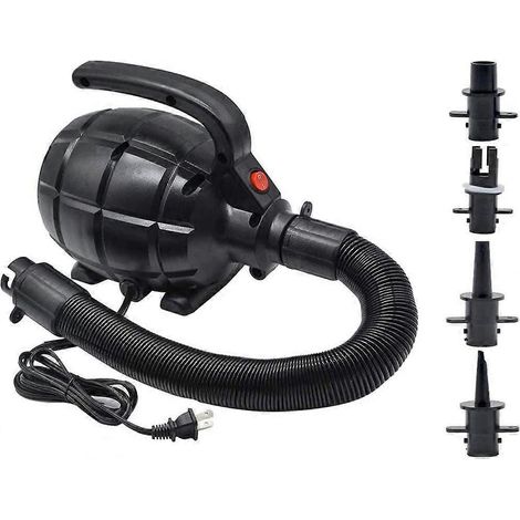 Pompe électrique pour gonflables, matelas pneumatiques, lits de piscine, jouets, radeaux, bateaux, pompe à air électrique rapide noire (pompe secteur (600 W)) (1/4)