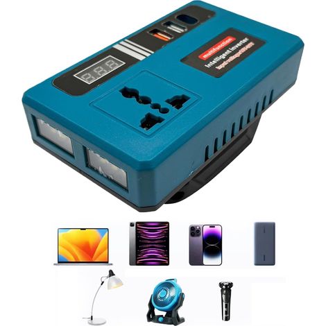 Onduleurs De Batterie 21V - Onduleur De Voiture avec LED Intégrée - (1/5)