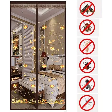 Zanzariera Magnetica 100x210 cm - Protezione Estiva Senza Forare per Porte/Finestre/Pareti Divisorie - Tenda Anti-Mosche e Zanzariera Autoadesiva (1/5)
