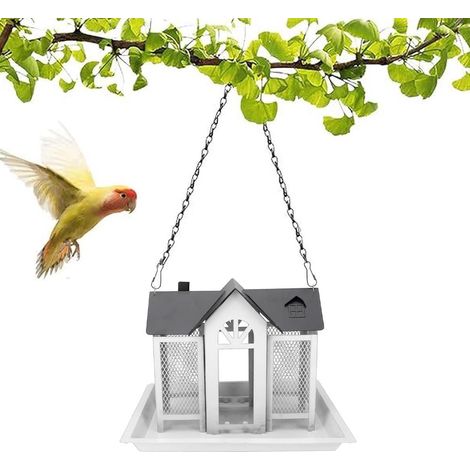 White Hanging Bird Feeding Tableware  Lightweight Durable Pet & Wild Bird Supply (1/5)