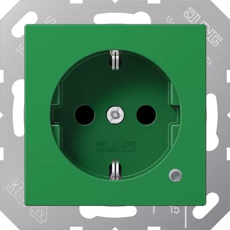 Jung SCHUKO-Steckdose 16 A 250V m. Berührungsschutz 1520 BFKO GN (1/2)