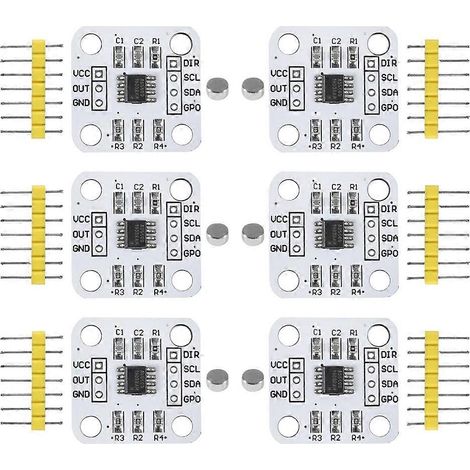 AS5600 Magnet-Encoder, 12-Bit-Hochpräzisions-Sensormodul zur Winkelmessung mittels magnetischer Induktion mit Magnet (6er-Packung) (1/5)