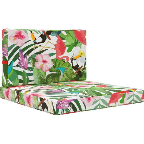 vidaXL  Outdoor Sofa Cushion  2 pcs Colourful Polyester