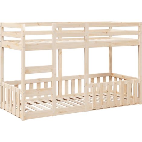 Etagenbett 90x190 cm aus massivem Kiefernholz