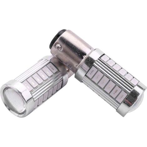 Lot De 2 Ampoules LED Rouge 1157 P21 5W Bay15d 33 SMD Freinage Antibrouillard Feux Jour Voiture Lumineuses