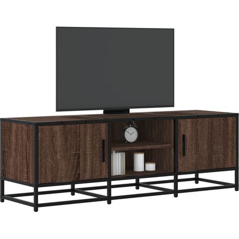 TV-Schrank Eichen-Optik 120x35x41 cm Holzwerkstoff und Metall