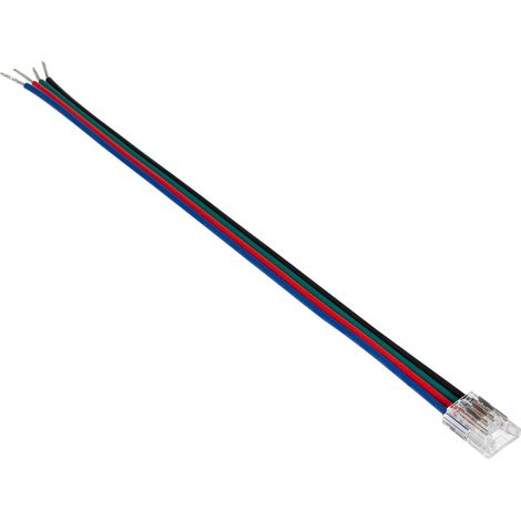 Connecteur pour Ruban LED 24V RGB SMD Largeur 8mm IP20 avec Câble 8 mm (1/3)