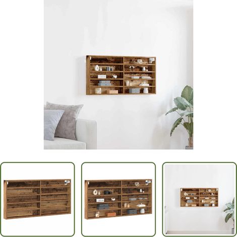 Bois ancien - Vitrine Bois Ancien 100 x 8,5 x 50 cm Bois d'ingénierie (1/5)