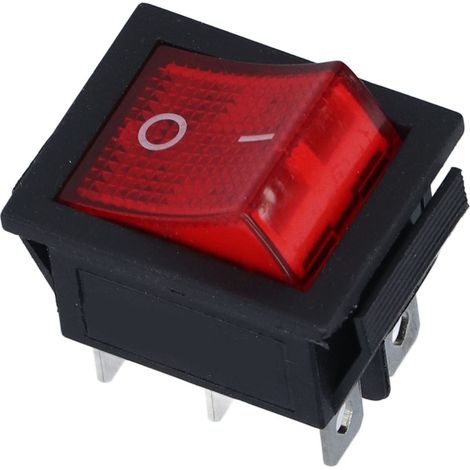 Interrupteur à bascule à verrouillage, robuste et simple d'utilisation, mini-interrupteur à bouton-poussoir remplaçable, 250 V CA (1/5)