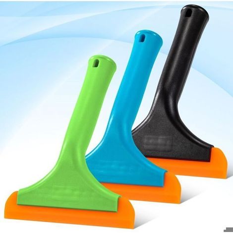 Racle vitre silicone 3 pièces pour pare-brise et douche, inox (1/4)