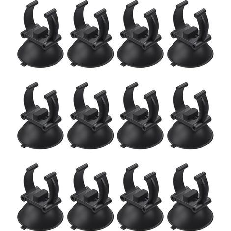Ventouses pour chauffage d'aquarium, tubes de 2,8 cm pour lampes chauffantes (ne convient pas aux tubes d'air comprimé), lot de 12.