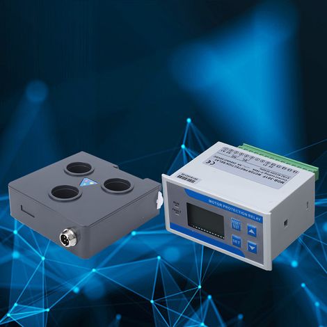 Protecteur de moteur à affichage numérique, type split 220 V CA, 3-160 A, contre les surintensités et les surcharges en cas de défaut de phase. (1/5)
